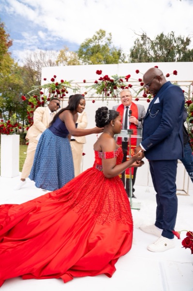 Wedding ceremony by Dr. Gerrit Rademeyer in Groblersbrug